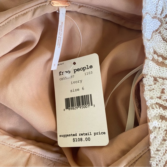 FREE PEOPLE NWT Sequin Mini Dress Size 6 - Picture 8 of 10